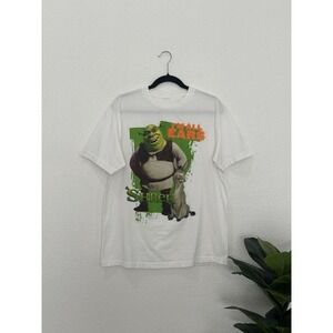 Vintage Shrek 2 I'm All Ears DreamWorks Donkey Movie Promo 2004 White Tee Shirt